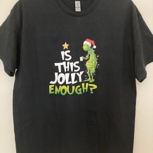 Custom T-Shirt - Is This Jolly Enough Grinch - Unisex XL